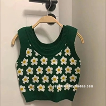 Korean childrens clothing 2021 baby knitted waistcoat autumn winter wear foreign baby waistcoat baby sweater vest