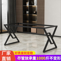 Iron table leg bracket rock plate marble tile black dining table base desk tea table metal steel table leg customization