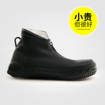 Silicone rain shoe cover womens rubber shoes water boots waterproof zipper shoe cover non-slip thick water shoes rain boots rain boots rain foot cover men