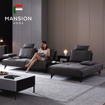 Nordic fabric sofa living room light luxury gray modern simple nanotechnology fabric wide sitting deep meaning minimalist sofa