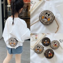Korean children's bag girls messenger bag fashion princess bag cute little girl baby shoulder change small round bag