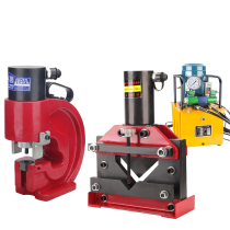 Electro-hydraulic punching machine multi-function angle iron punching and shearing machine angle steel cutting punching chamfer three-in-one opening machine