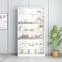 Cosmetic gift display cabinet Glass door with lock anti-theft Beauty product rack Skin care product display cabinet with light combination