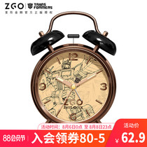 Zhenggang ZGOx transformers small alarm clock Childrens boy bedroom bedside clock Special for students to wake up the boy