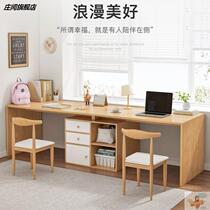 Childrens study desk Double computer workbench Simple home desk Modern study desk Student writing desk