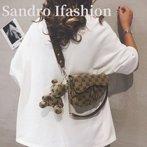 France Sandro Ifashion canvas shoulder bag women 2021 new portable saddle bag versatile shoulder bag
