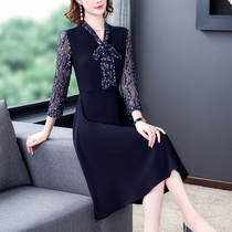 Taiwan's new middle-aged women's local temperament women 2020 fashion show thin high-end lady dress