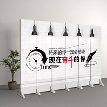 Custom office screen partition wall Living room folding mobile Chinese style simple modern hotel entrance Company logo