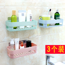 Toilet bathroom corner frame toilet non-perforated wall shelf suction cup wall hanging soap box storage rack artifact