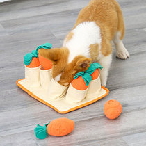 New Korean version of carrot toy Teddy dog puzzle hidden food Slow Food leak smell sound pet supplies