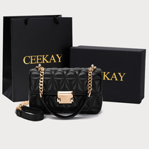 This years popular bag womens 2021 New Tide shoulder crossbody small square bag Joker ins leather diamond chain bag