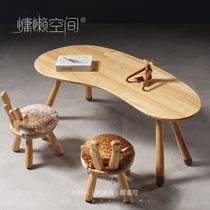 Nordic Home Children Study Table Kindergarten Baby Table And Chairs Brief Solid Wood Toy Gaming Table Writing Small Desk