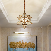 Hilton American star chandelier bar restaurant light porch corridor stair light net red creative lamp Q