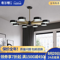 Q Hilton Nordic lighting all copper living room chandelier post modern simple style multi head bedroom light dining room lighting