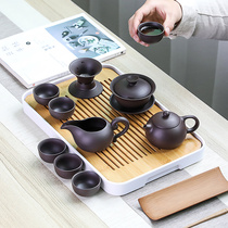 Light luxury kung fu tea set household living room tea small set bubble dry plate meeting guest simple pot office tea drinking