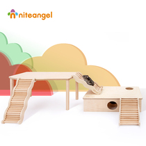 Niteangel Ait wave ladder Hamster Multi-bedroom platform Bath sand basin ladder Wooden stairs