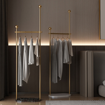 Nordic light luxury small simple floor-to-ceiling bedroom hanger household indoor room coat rack vertical hanging clothes rod
