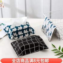 Full 6 yuan creative cloth tissue towel cover hanging bag smoking paper bag cotton linen Tissue Bag car paper towel