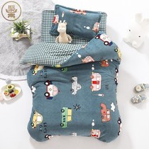 Coral velvet kindergarten quilt three sets plus velvet quilt cover six milk velvet children nap bedding winter thickened