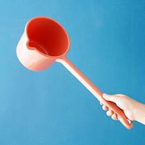 Long-handled plastic scoop kitchen shampoo scoop thickened baby water scoop water scoop children baby bath scoop
