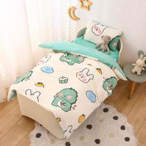 Kindergarten quilt three pieces of autumn and winter milk double-faced baby enter the garden containing core six-piece coral condom