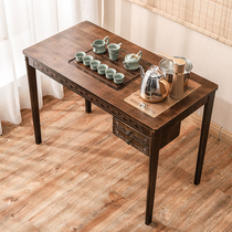 Huangyu Pavilion Kung Fu Tea Set Household Simple Ceramic Tea Cup Electric Magnetic Furnace Tea Ceremony Solid Wood Tea Table Plate