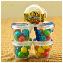 Whole bucket 60 bottles of Watermelon Bubble Gum Gum Christmas gift Candy Candy mouth chewing candy colorful candy gift