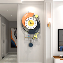 Clock and clock living room home fashion light luxury modern simple Nordic creative restaurant decoration wall clock hanging