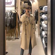 Khaki German trench coat mens spring and autumn 2021 New British coat long cloak mantle Cape