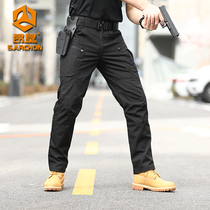 Spring and Autumn tactical pants mens pants special forces training pants straight tube loose outdoor pants military fans black pants waterproof overalls
