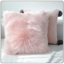 ins Wind Nordic plush pillow case sofa pillow car bedside cushion office Princess powder girl heart