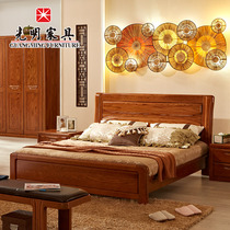 Bright Furniture Modern New Chinese Solid Wood Furniture Bedroom Bed Double Bed GY89-1572-188