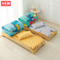 Three-piece kindergarten quilt set cotton childrens bedding small futon for a baby to take a nap in kindergarten six-piece futon set includes a liner