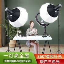 (Professional live with goods) 200W fill light led anchor clothing food live room special spherical soft light