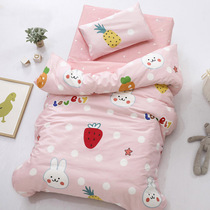 Cotton six-piece bedding pure cotton childrens core spring and autumn three-piece kindergarten quilt for babies taking a nap and entering the kindergarten
