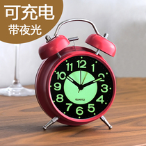 Smart luminous USB charging get up artifact small alarm clock new children boys and girls silent bedside electronic time watch