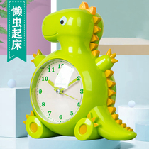 Cartoon alarm clock children creative night light mute dinosaur snooze cute wake up bedside talking digital alarm clock