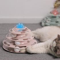 Cat turntable cats play their own toys Net red cat toys turntable ball self-Hi relief bite-resistant pet artifact