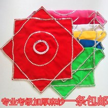 Thickening examination skills hemp yarn northeast yangko dance hand silk flower octagonal scarf square dance two people turn square scarf handkerchief