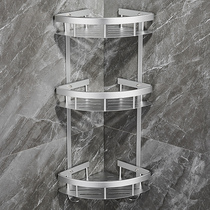Space aluminum toilet triangle shelf non-perforated bathroom wall-mounted corner toilet corner toilet storage