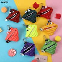 New One Zipper Creative Cartoon Small Teeth Zero Wallet Mini Schoolgirl Han Edition Cute Little Monster Coin Bag