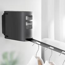 Balcony invisible clothesline non-perforated wall-mounted indoor telescopic bathroom drying rack artifact drying clothes foldable
