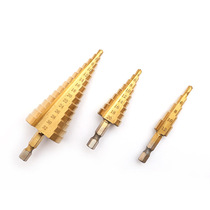 Pagoda drill head ladder drill iron plate aluminum alloy stainless steel carpentry pore machine electric wrench special drill
