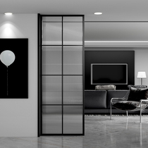 Light luxury Changhong glass screen partition wall living room office Nordic modern simple metal entrance barrier