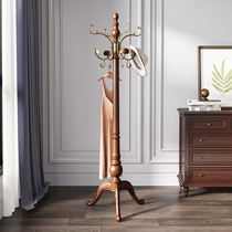 Solid Wood European luxury hangers luxury home living room coat rack American high-end bedroom floor-to-ceiling clothes rack