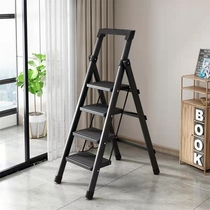 Ladder Home Indoor Multifunction Herringbone Ladder Home Thickened Stairs Telescopic Folding Carbon Steel Ladder Portable Widening Ladder