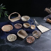 Japanese SAB body plate decoration bamboo small basket plate decoration small ornaments Japanese barbecue hotel cold dishes embellishment