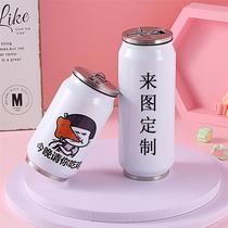 Special offer new DIY can Thermos mug custom lettering children stainless steel print photo Coke straight Cup