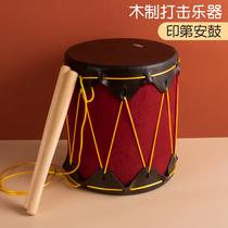 Indian drum cowhide drum portable drum kindergarten childrens toy drum Elementary School gongs and drums music classroom percussion instruments