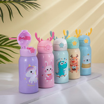 2021 New 316 stainless steel antler children thermos cup kettle creative cartoon gift Cup
